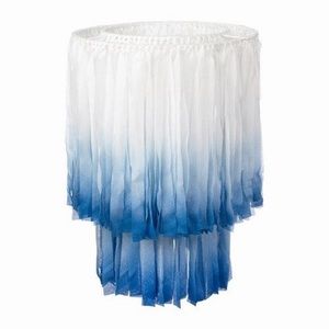 Blue Ombré Drip Dye Boho Lantern Hanging
